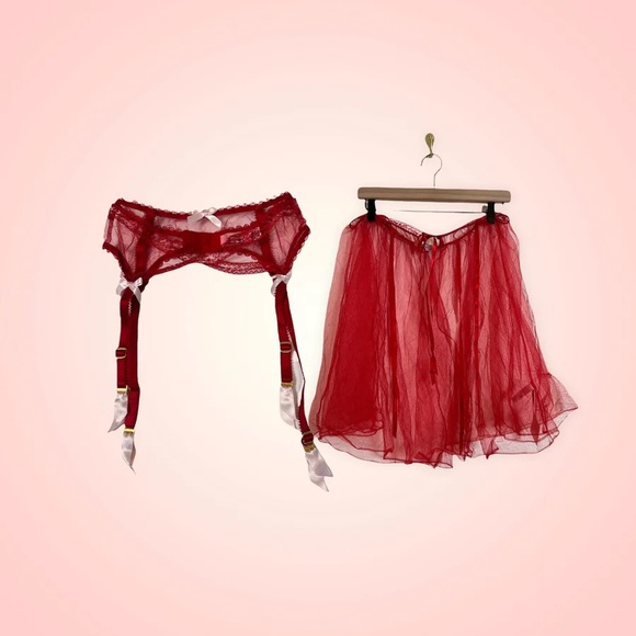 Nwt Agent provocateur red je t’aime bottom set (Sz S/3)